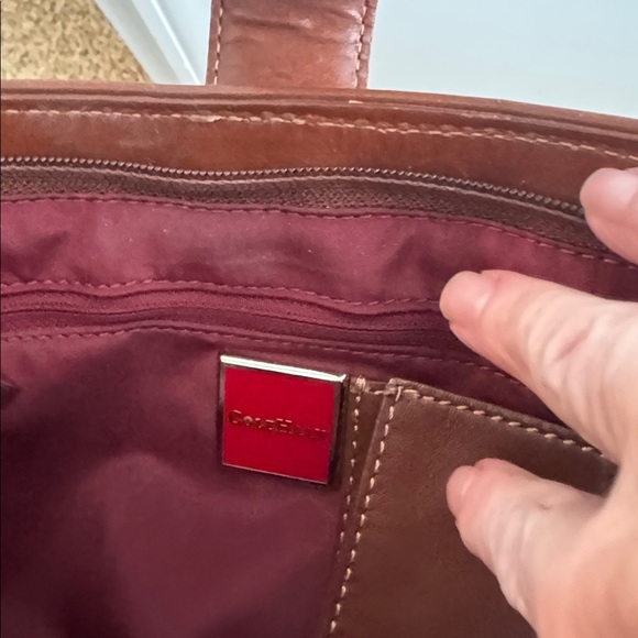 Cole Haan Rich Brown Leather Shoulder Bag - Picture 6 of 10